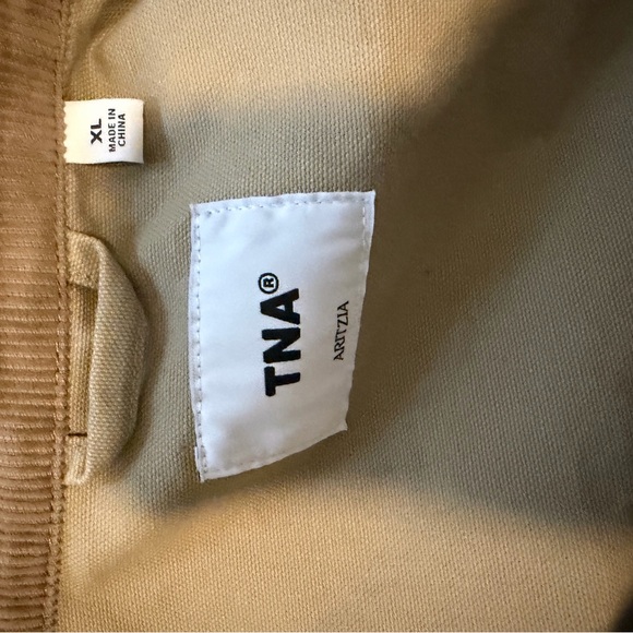 TNA Tan Cropped Jacket with Corduroy Trim - Picture 2 of 3